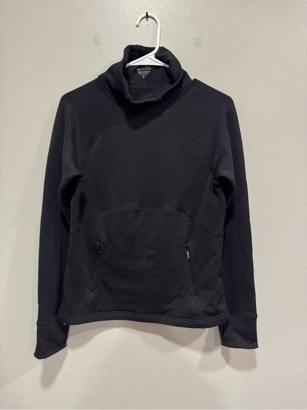 Athleta Altitude Polartec Funnel Neck Sweatshirt in Black Size XS